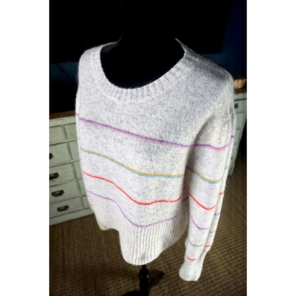 Anthropologie Angie Striped Sweater L - Picture 5 of 8